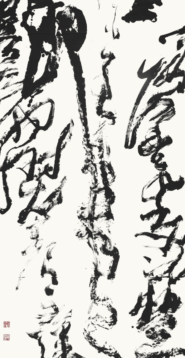 顾锋诗《黄河》248cm×125cm一跃飞千丈，身登浮云上。即是无雨时，尤养一方疆。.JPG