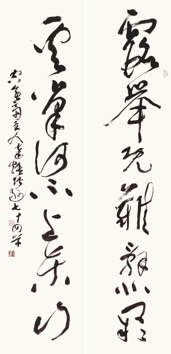 “霞举·云巢”联·草书对联138cm×35cm×2.JPG
