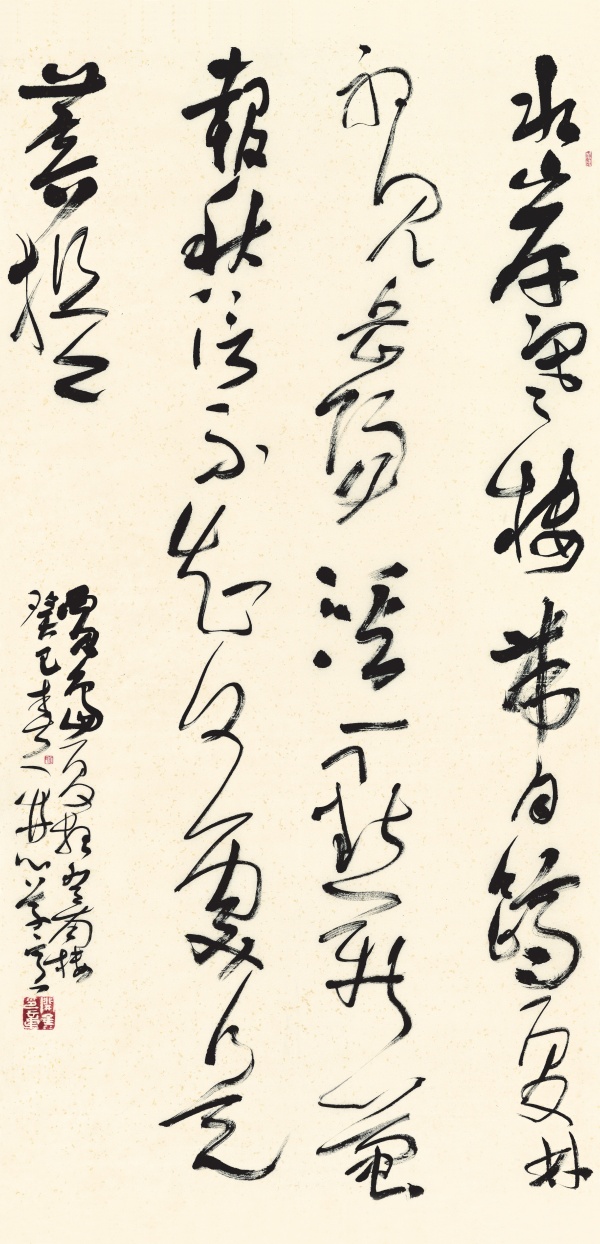 唐·贾岛《夏夜登南楼》 140cm×70cm.JPG